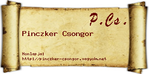 Pinczker Csongor névjegykártya